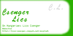 csenger lics business card